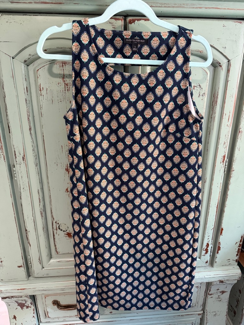 Banana Republic Navy Sleeveless Midi Dress